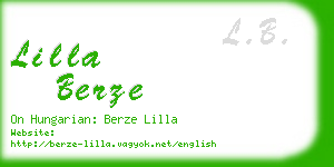 lilla berze business card